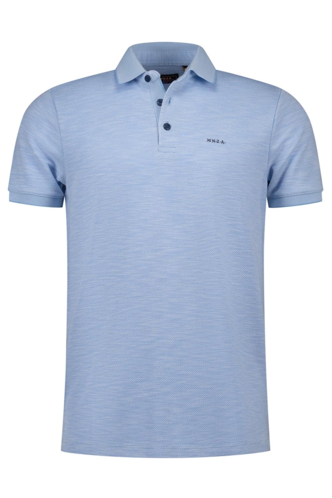 NZA blauwe heren polo | Vooraanzicht