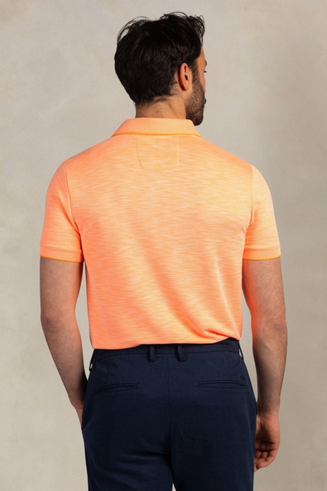 NZA oranje heren polo | Model achteraanzicht
