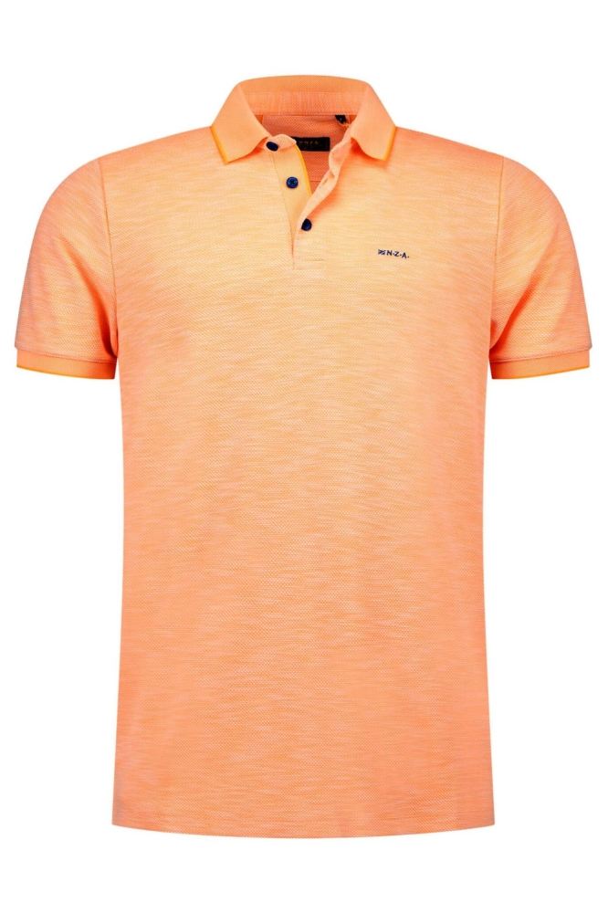 NZA oranje heren polo | Vooraanzicht