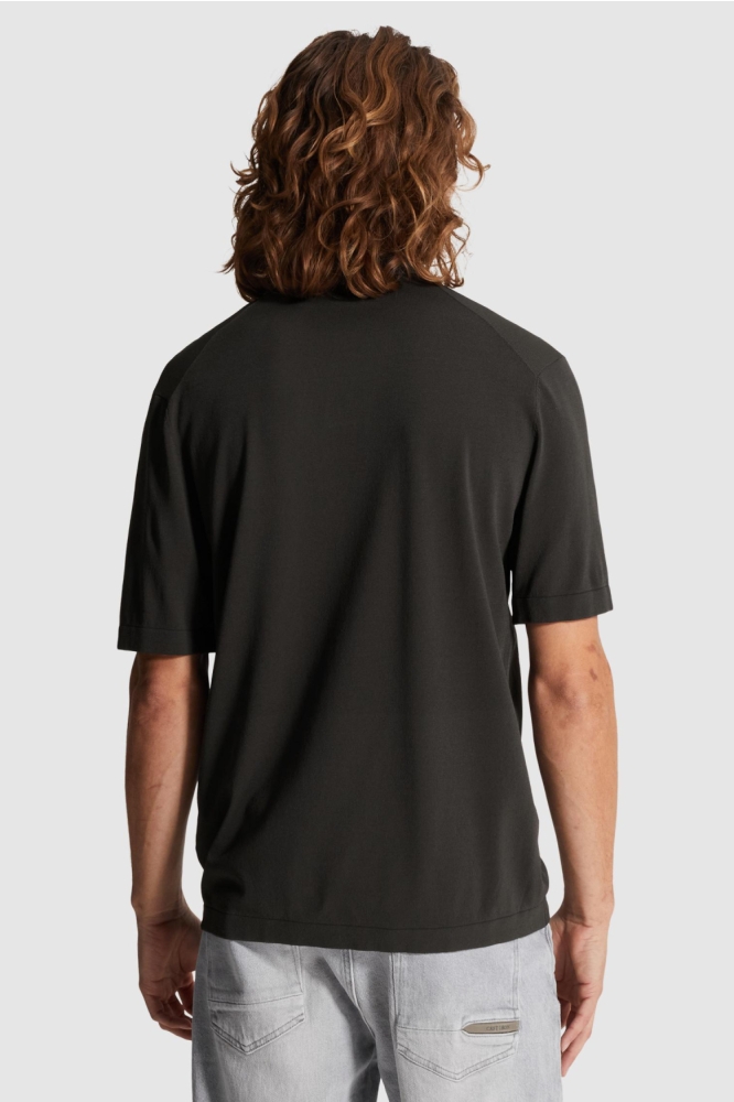 Cast Iron grijze heren polo | Model achteraanzicht