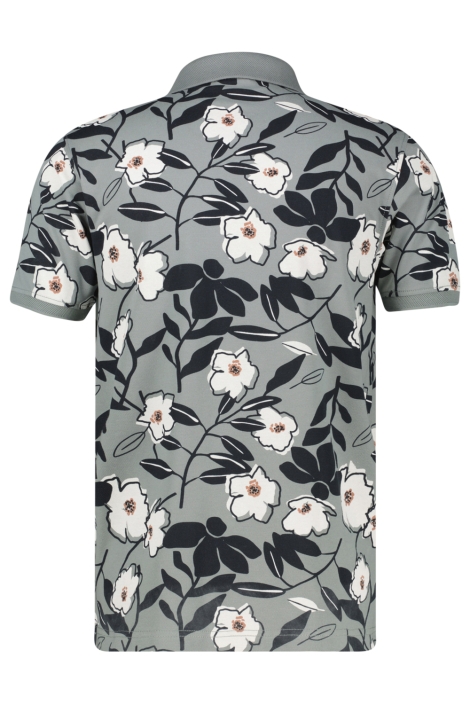 Lerros groene heren polo | Achteraanzicht