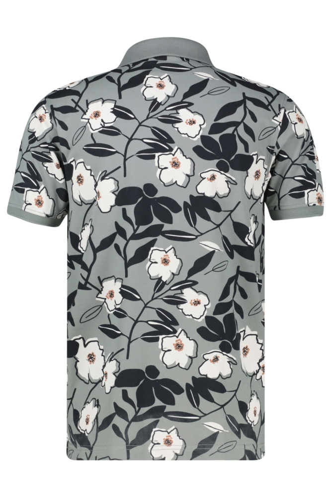 Lerros groene heren polo | Achteraanzicht