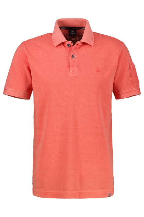 Lerros oranje heren polo | Vooraanzicht