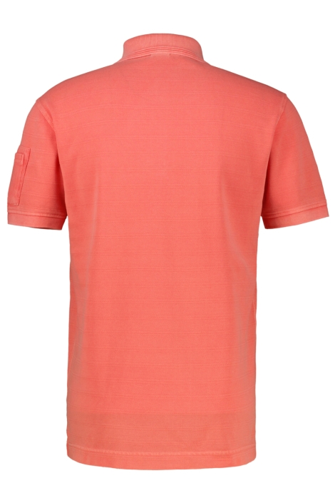 Lerros oranje heren polo | Achteraanzicht