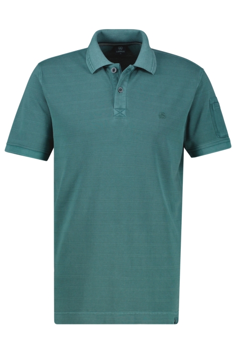 Lerros groene heren polo | Vooraanzicht