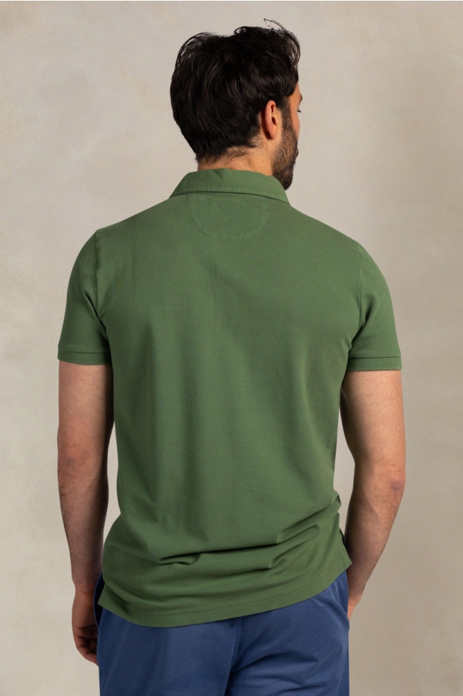 NZA groene heren polo | Model achteraanzicht