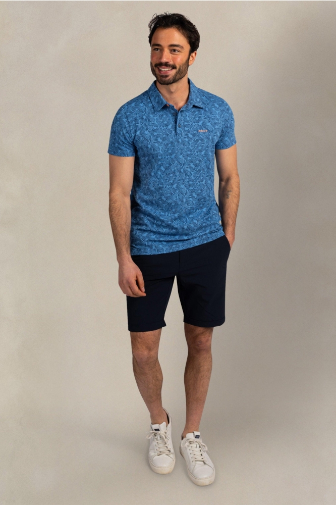 NZA blauwe heren polo | Model