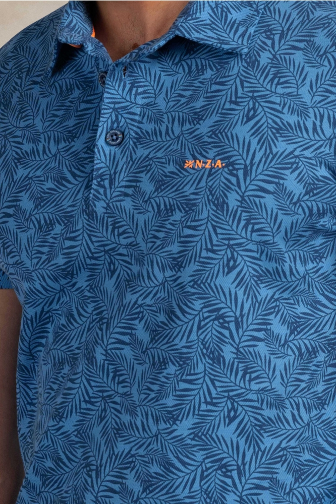 NZA blauwe heren polo | Kleurstaal