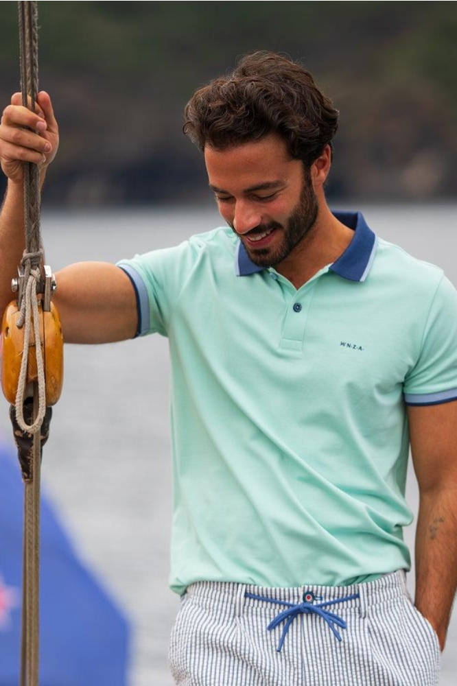 NZA groene heren polo | Sfeerbeeld, In situatie