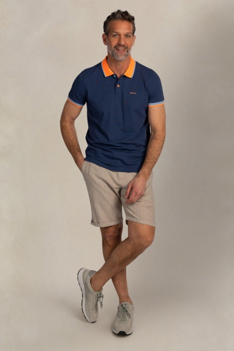NZA blauwe heren polo | Model