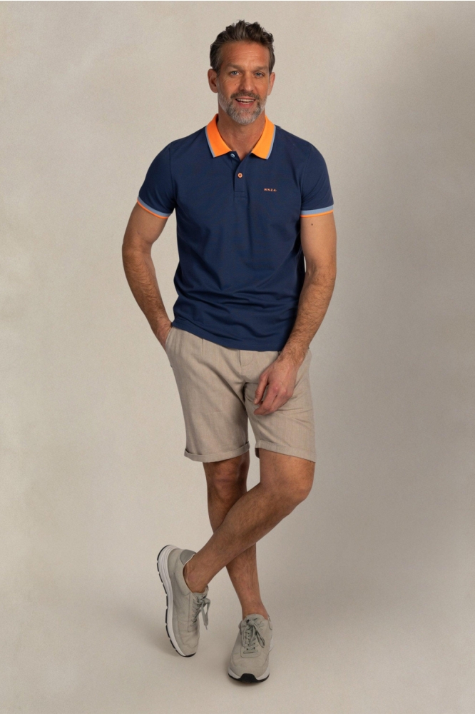 NZA blauwe heren polo | Model