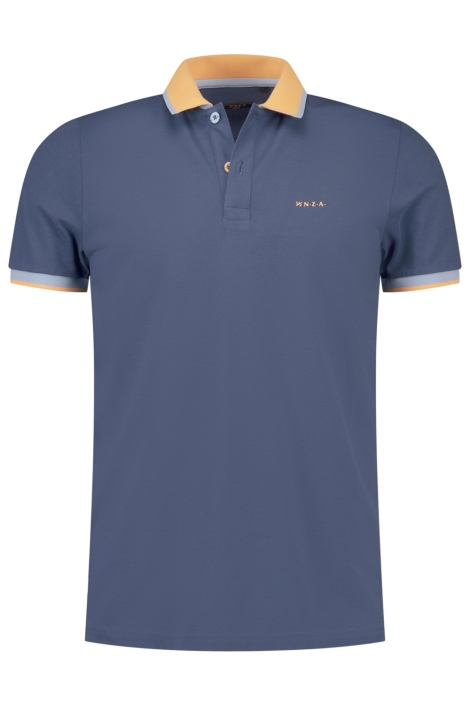 NZA blauwe heren polo | Vooraanzicht