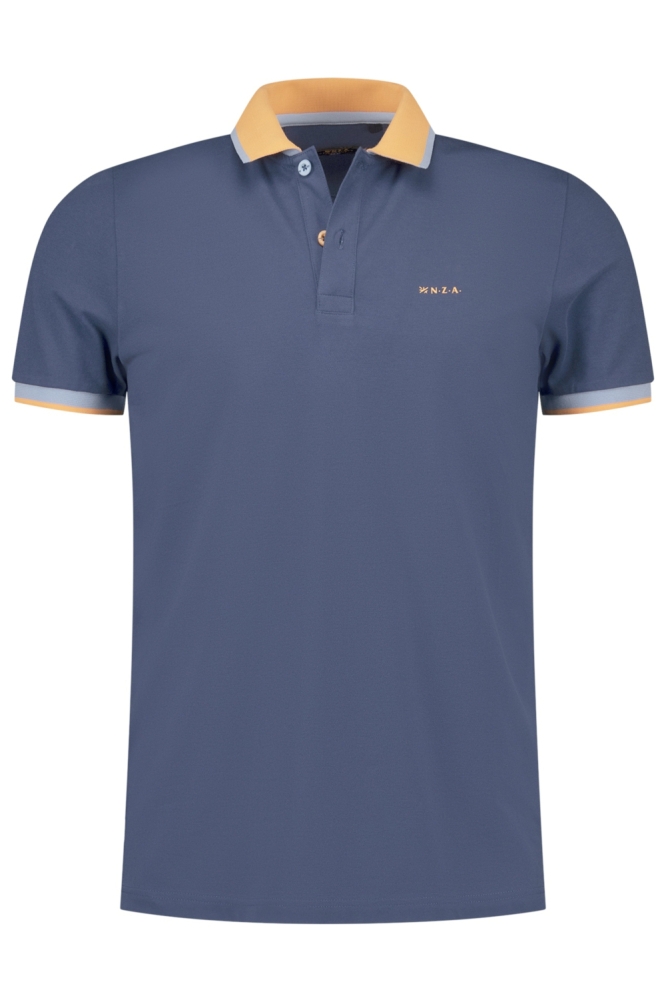 NZA blauwe heren polo | Vooraanzicht