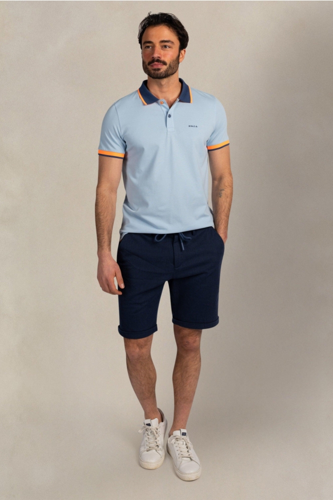 NZA blauwe heren polo | Model