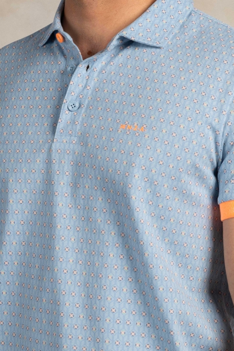 NZA blauwe heren polo | Kleurstaal