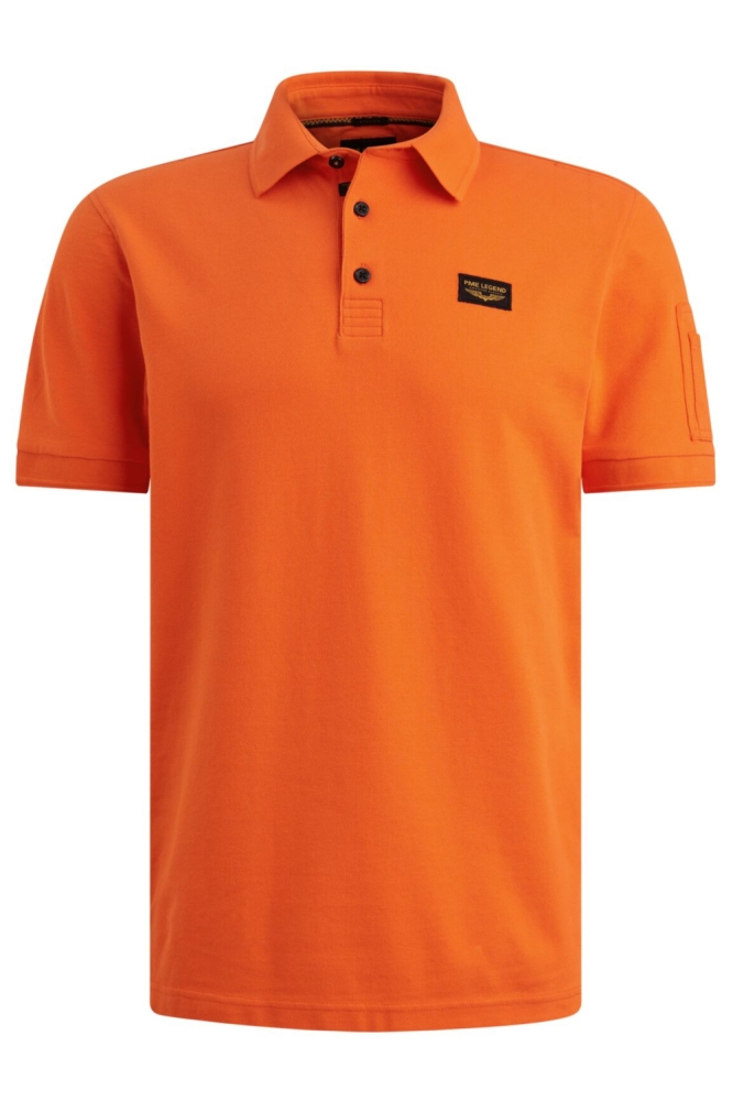 PME legend oranje heren polo | Vooraanzicht