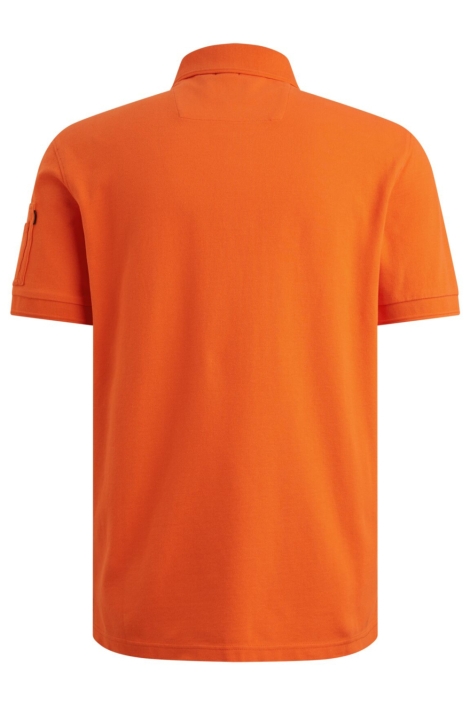 PME legend oranje heren polo | Achteraanzicht