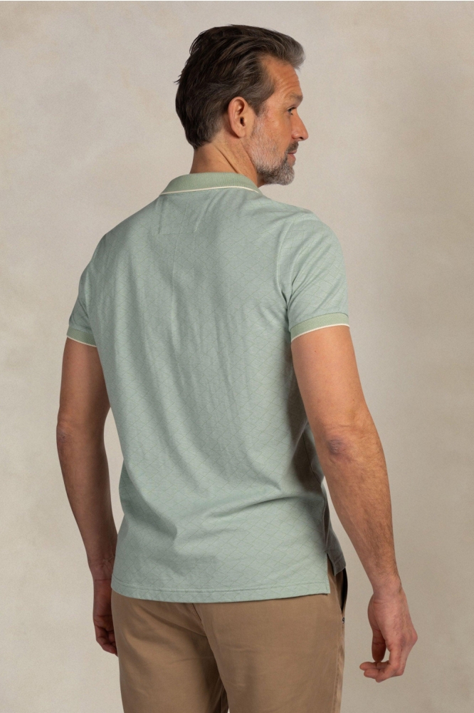 NZA groene heren polo | Model achteraanzicht