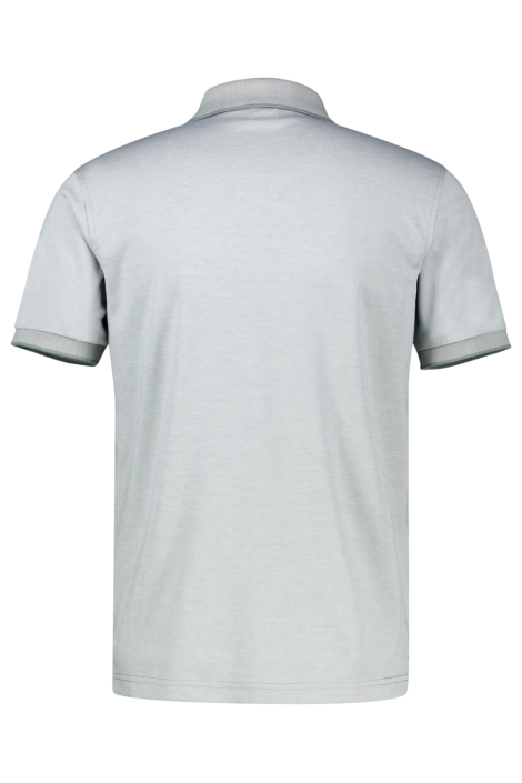 Lerros grijze heren polo | Achteraanzicht