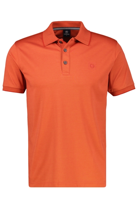 Lerros oranje heren polo | Vooraanzicht
