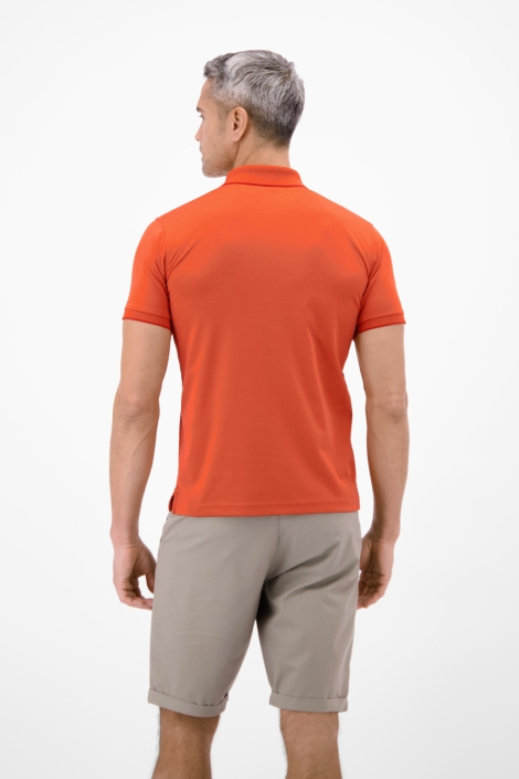 Lerros oranje heren polo | Model achteraanzicht