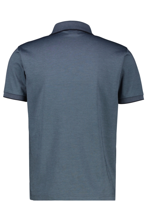 Lerros blauwe heren polo | Achteraanzicht