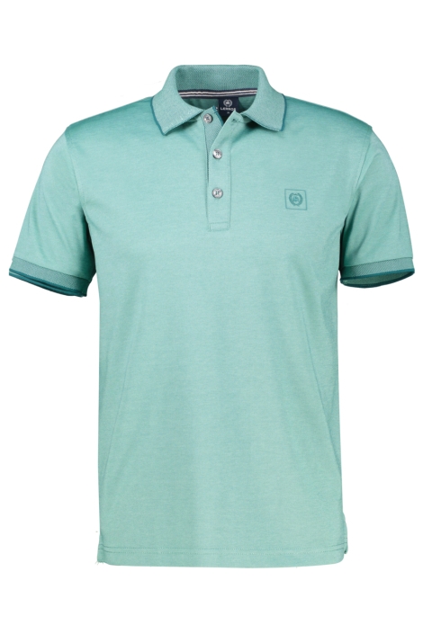 Lerros groene heren polo | Vooraanzicht