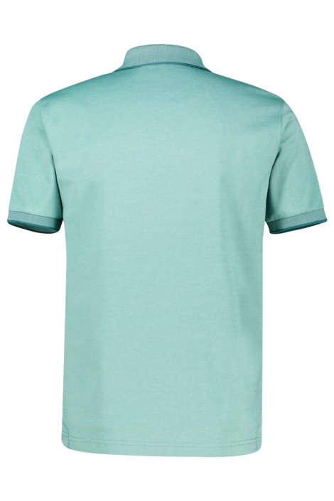 Lerros groene heren polo | Achteraanzicht