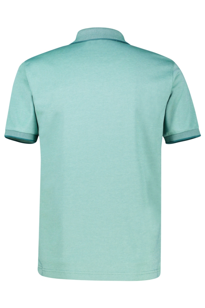 Lerros groene heren polo | Achteraanzicht