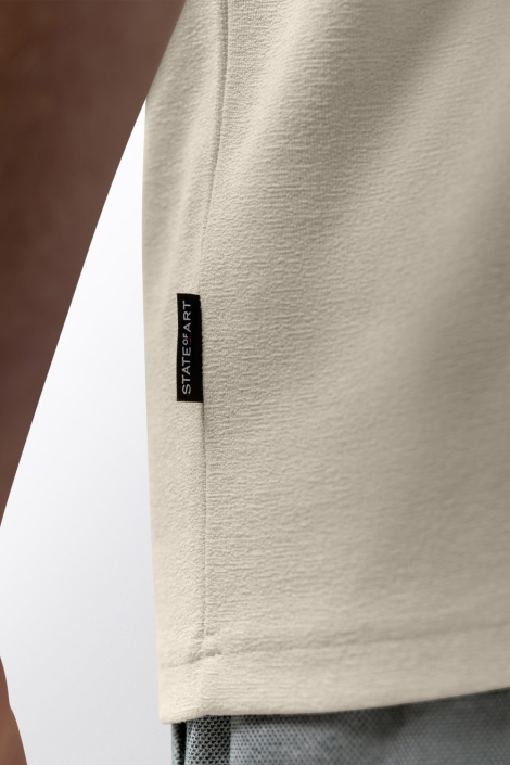 State of Art ecru heren polo | Kleurstaal