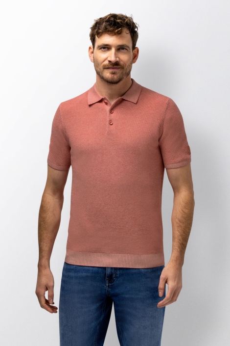 State of Art oranje heren polo | Model vooraanzicht