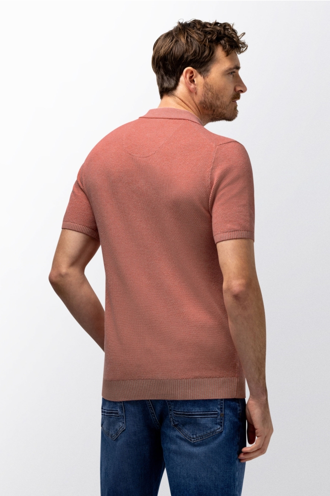 State of Art oranje heren polo | Model achteraanzicht