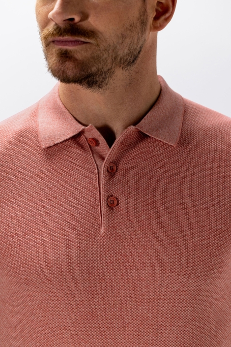 State of Art oranje heren polo | Close up