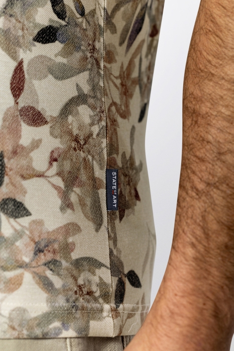 State of Art ecru heren polo | Close up