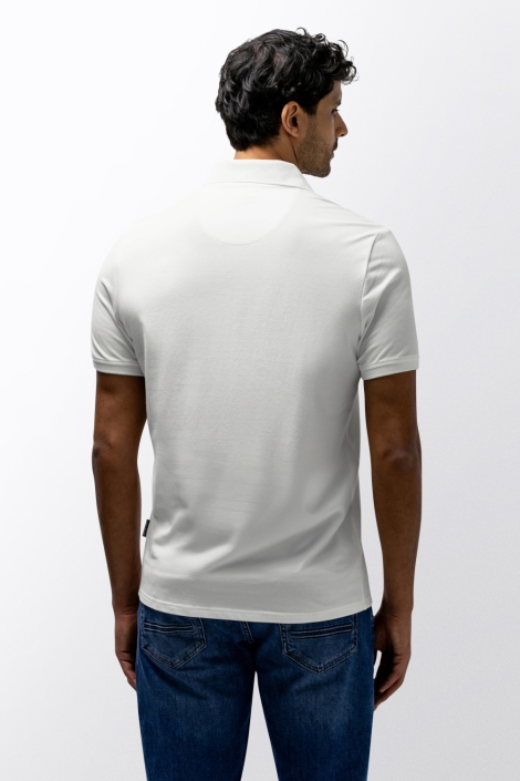 State of Art witte heren polo | Model achteraanzicht