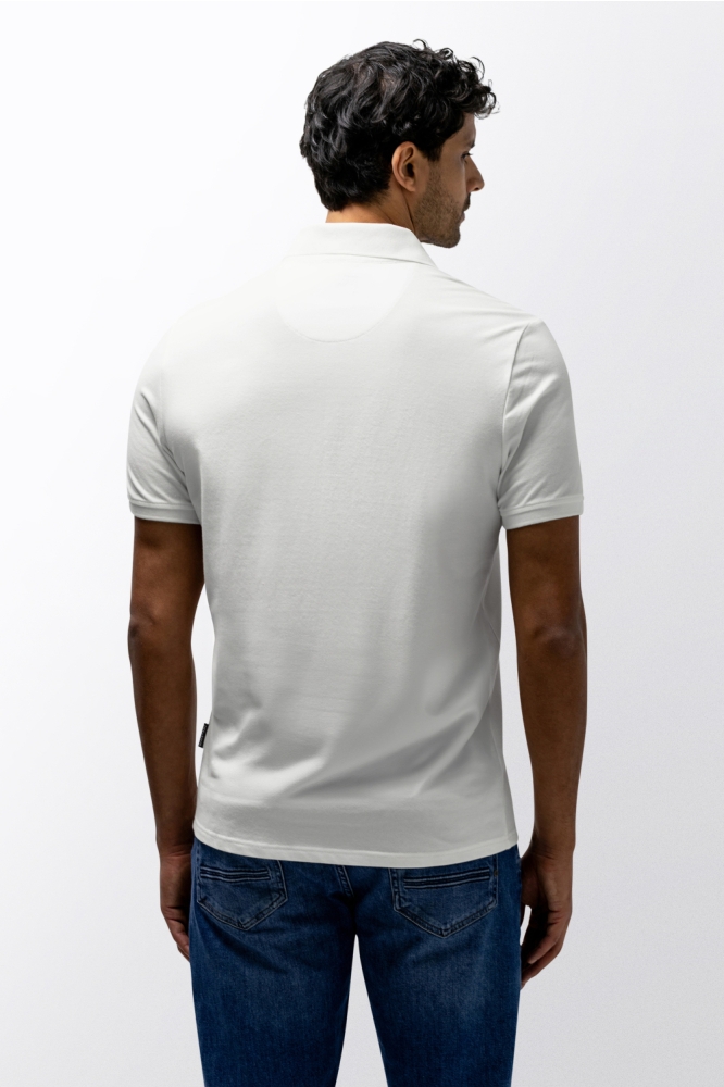 State of Art witte heren polo | Model achteraanzicht