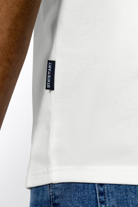 State of Art witte heren polo | Kleurstaal