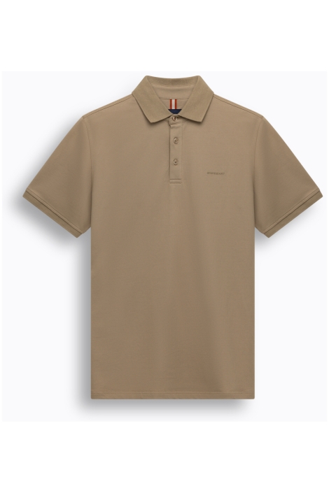 State of Art taupe heren polo | Vooraanzicht