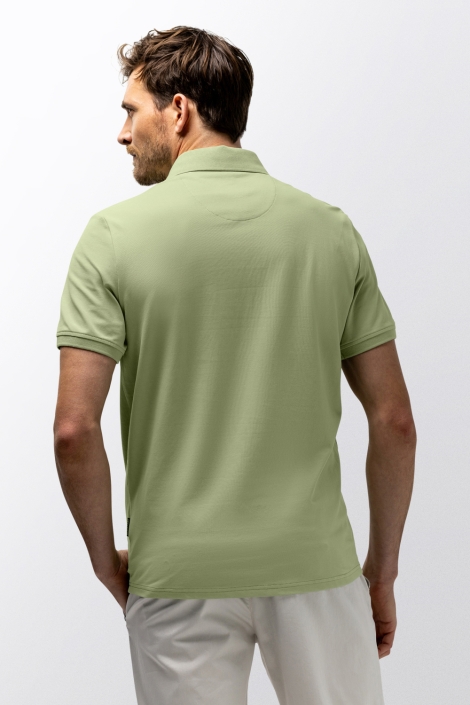State of Art groene heren polo | Model achteraanzicht