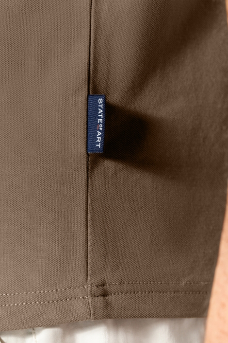 State of Art bruine heren polo | Kleurstaal