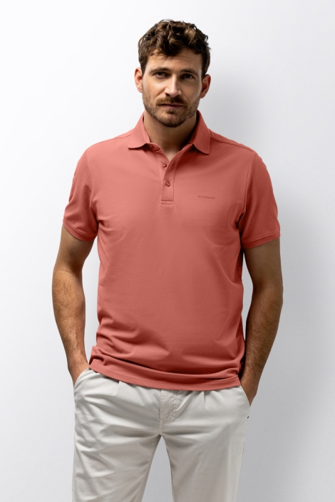 State of Art oranje heren polo | Model vooraanzicht