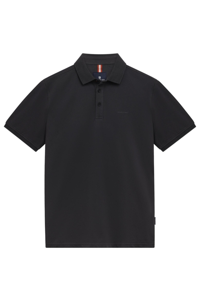 State of Art grijze heren polo | Vooraanzicht