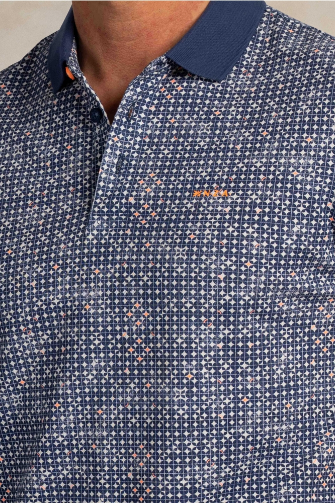 NZA blauwe heren polo | Kleurstaal