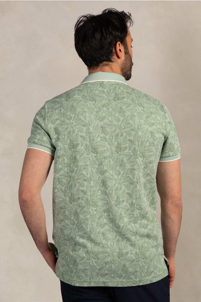 NZA groene heren polo | Model achteraanzicht