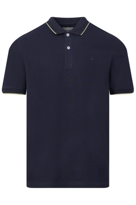 Campbell blauwe heren polo | Vooraanzicht