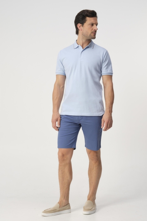 Campbell blauwe heren polo | Model