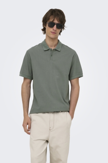 Only & Sons onsben reg ss polo shirt noos Groen