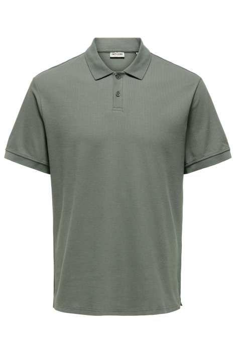 Only & Sons groene heren polo | Vooraanzicht