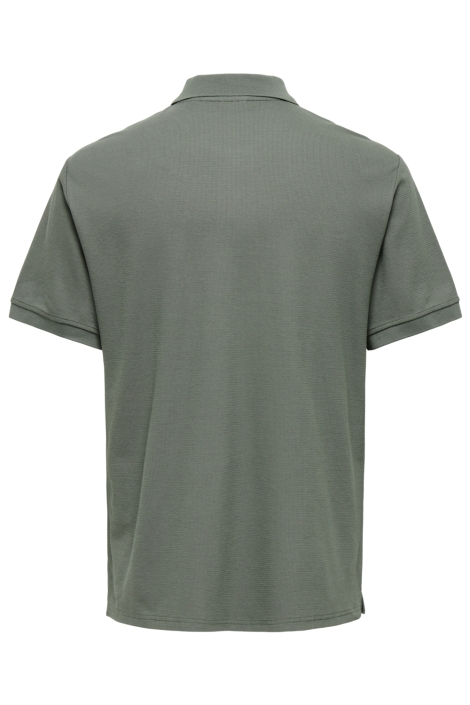 Only & Sons groene heren polo | Achteraanzicht