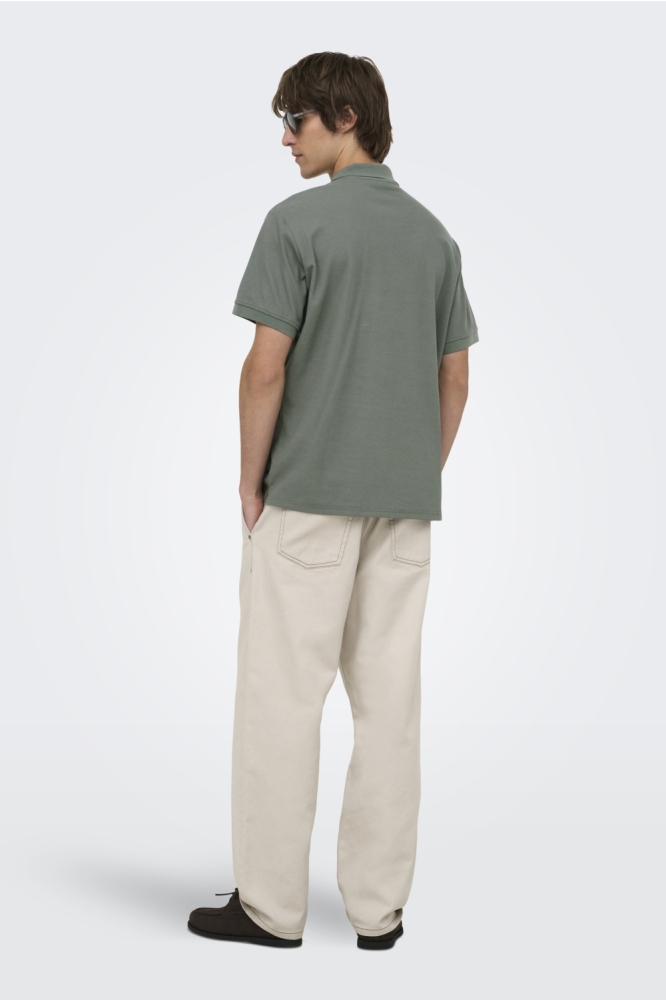 Only & Sons groene heren polo | Model